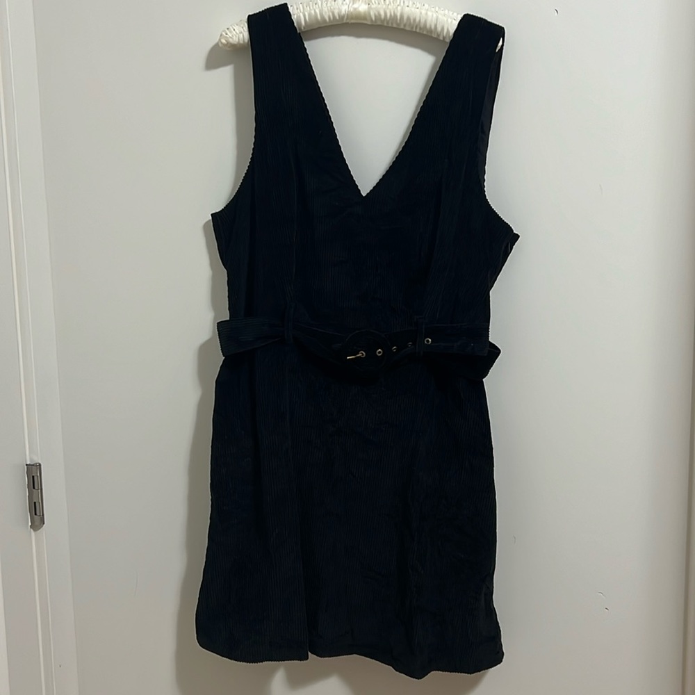 NWOT - Black Corduroy Buckle Dress size L/XL